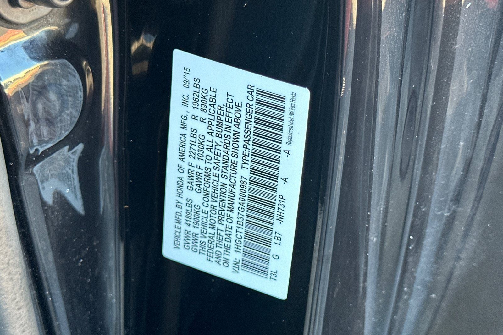 2016 Honda Accord LX-S