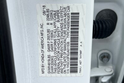 2018 Honda Accord Hybrid Touring