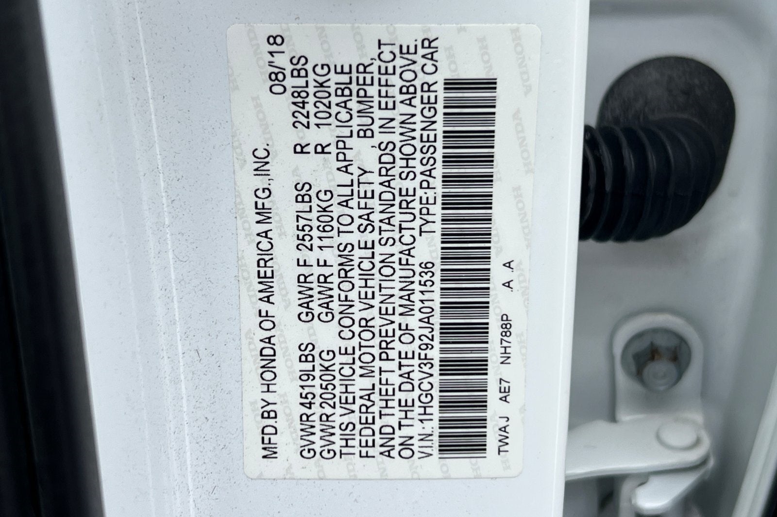 2018 Honda Accord Hybrid Touring