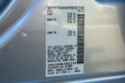 2021 Nissan Altima 2.5 Platinum