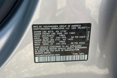 2022 Volkswagen Atlas 3.6L V6 SEL R-Line