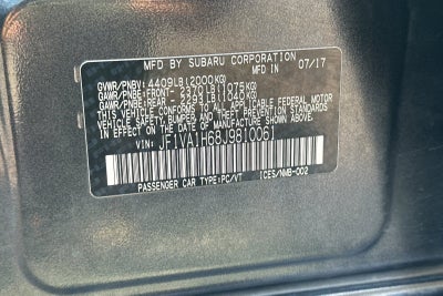 2018 Subaru WRX Limited
