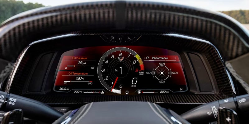 Corvette model interior display pannel