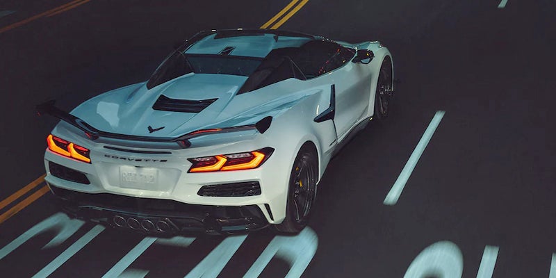 Corvette model rear view