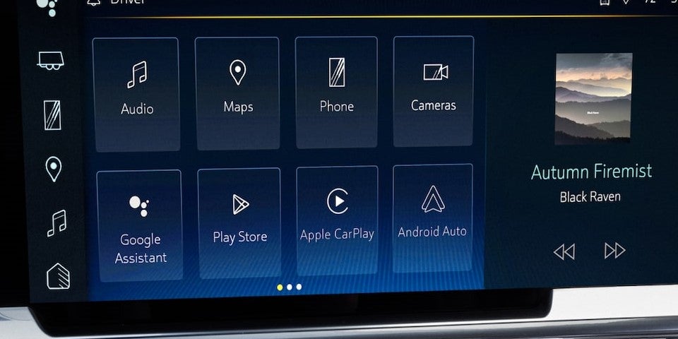 Silverado 2500HD model interior display pannel view